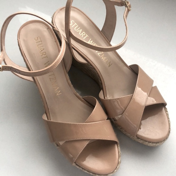 Stuart Weitzman Shoes - Stuart Weitzman Nude  Wedge Espadrilles 9  9.5